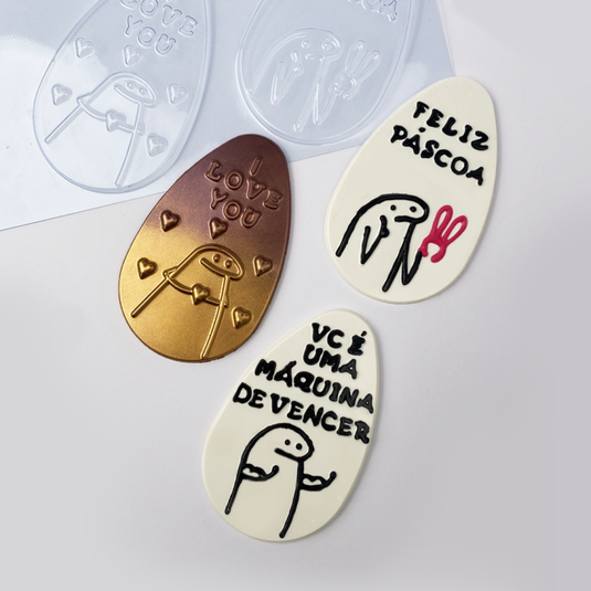 FORMA SIMPLES GRANDE - OVO TABLETE FLORK TIPO 250 G 1 UNI BWB