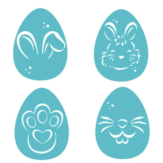STENCIL PÁSCOA BRILHANTE - 4 PEÇAS - BLUESTAR