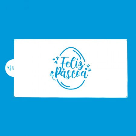 STENCIL FELIZ PÁSCOA - 1UNI  BLUESTAR