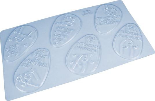 FORMA SIMPLES GRANDE - OVO TABLETE FLORK TIPO 350 G 1 UNI BWB