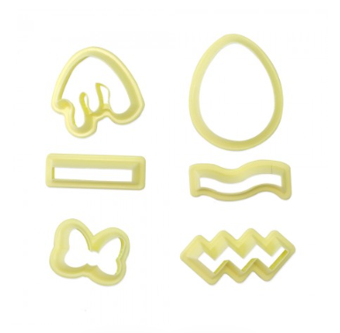 CORTADORES OVOS DECORADOS - 6 PC BLUESTAR