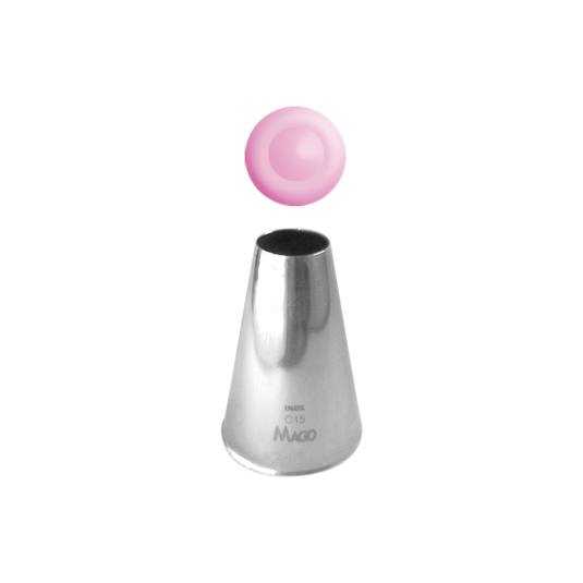 BOQUILHA - TUBO DE BICO PERLÊ LISO MOD.C15 INOX GRANDE 1UN MAGO