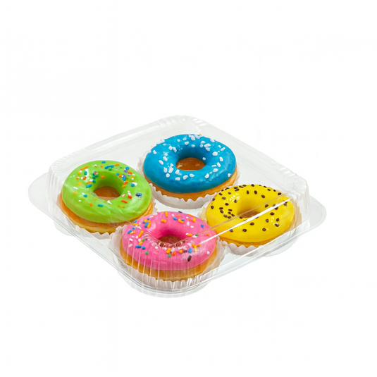 EMBALAGEM 04 DOCES - PET CRISTAL BAIXA 10UNI NOVAPACK