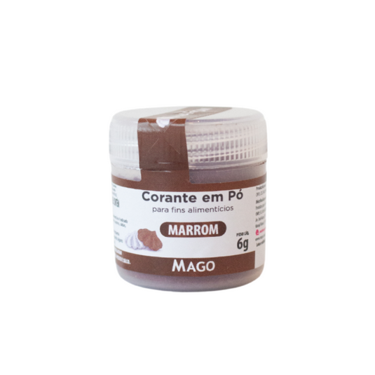 CORANTE EM PO PARA FINS ALIMENTICIO MARROM 6G 1UN MAGO