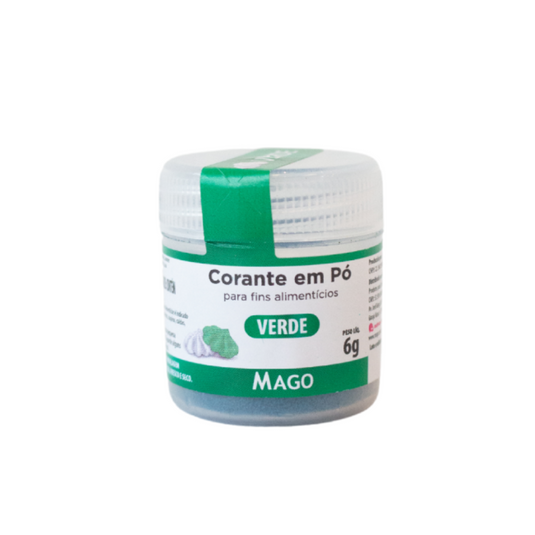 CORANTE EM PO PARA FINS ALIMENTICIO VERDE 6G 1UN MAGO