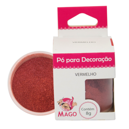 PO P/ DECORACAO VERMELHO 1UN 8G MAGO