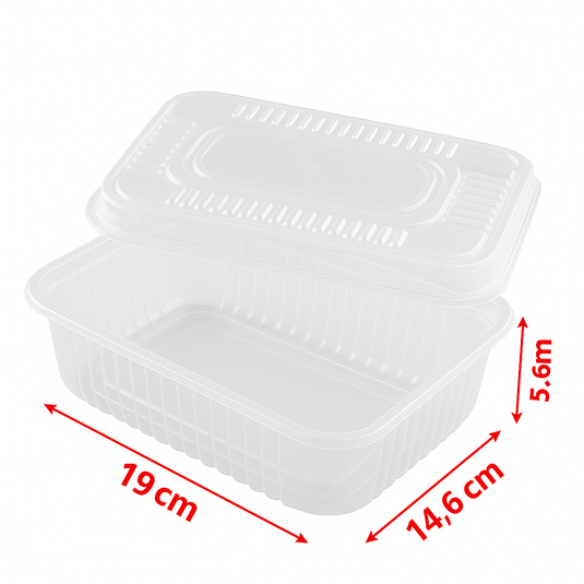 EMBALAGEM NP 700 ML PP CRISTAL 5UNI NOVAPACK