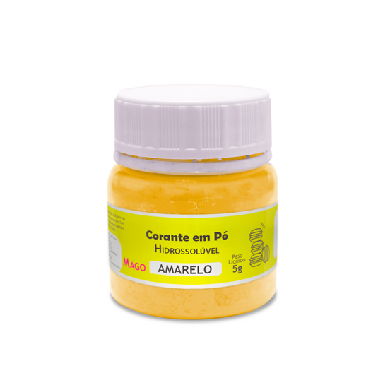 CORANTE EM PO HIDROSSOLUVEL AMARELO 5G 1UN MAGO