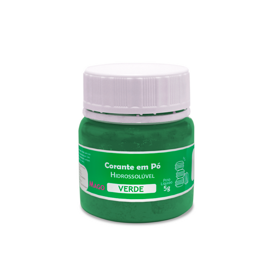 CORANTE EM PO HIDROSSOLUVEL VERDE 5G 1UN MAGO