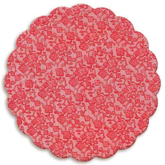 TAPETNHO / FUNDO TRANSPARENTE Nº 07 C/100 UNDS - RENDA VERMELHA