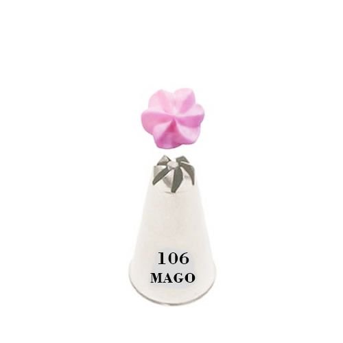 BOQUILHA-TUBO DE BICO FLOR MOD.106 INOX PEQUENO 1UN MAGO