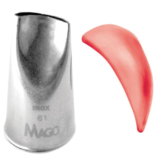 BOQUILHA-TUBO DE BICO PÉTALA MOD.61 INOX PEQUENO 1UN MAGO
