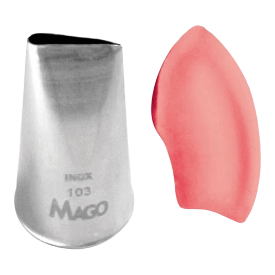 BOQUILHA -TUBO DE BICO PÉTALA MOD.103 INOX PEQUENO 1UN MAGO