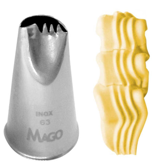 BOQUILHA-TUBO DE BICO BABADO MOD.63 INOX PEQUENO 1UN MAGO