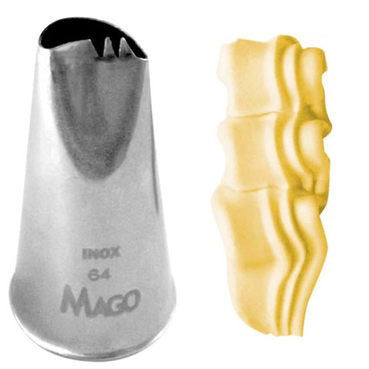 BOQUILHA-TUBO DE BICO BABADO MOD.64 INOX PEQUENO 1UN MAGO
