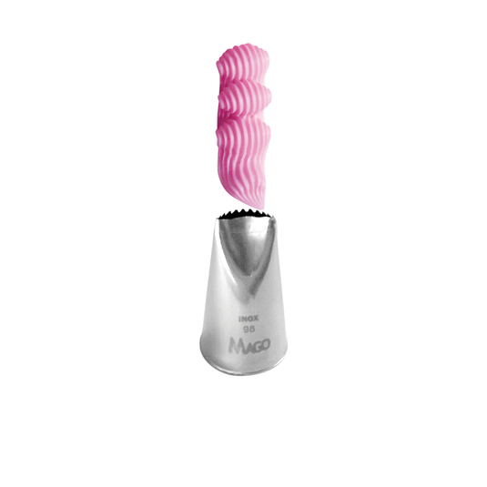 BOQUILHA-TUBO DE BICO BABADO MOD.98 INOX PEQUENO 1UN MAGO