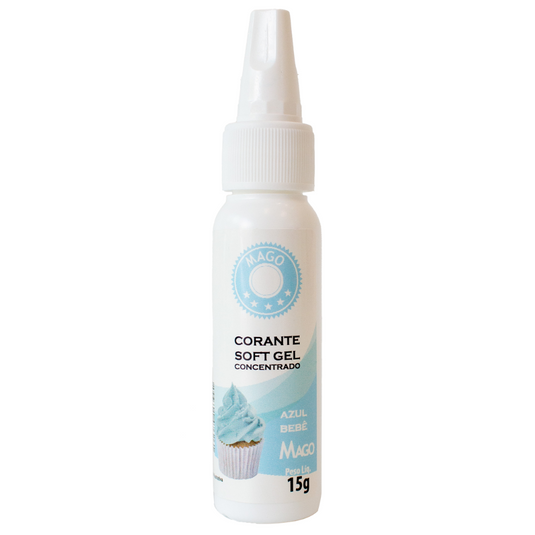 CORANTE SOFT GEL AZUL BEBÊ 15G 1UN MAGO