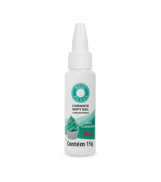 CORANTE SOFT GEL AZUL TURQUESA 15G 1UN MAGO