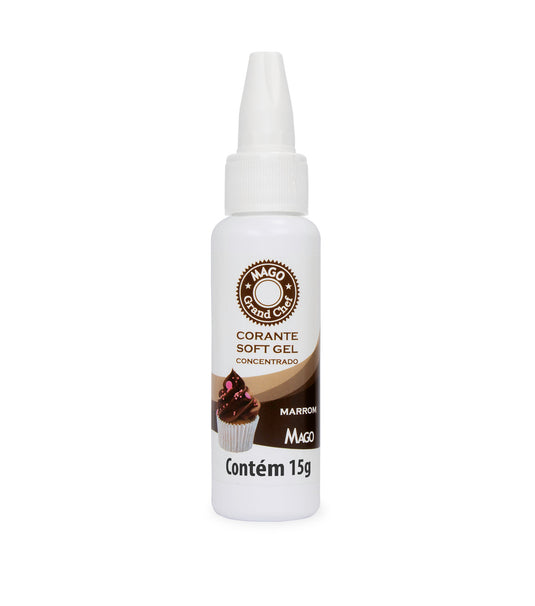 CORANTE SOFT GEL MARROM 15G 1UN MAGO