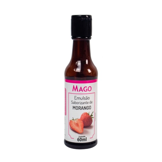 EMULSAO SABORIZANTE DE MORANGO 60ML 1UN MAGO