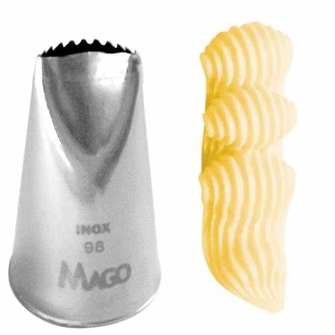 BOQUILHA-TUBO DE BICO BABADO MOD.98 INOX PEQUENO 1UN MAGO