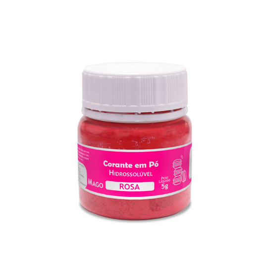 CORANTE EM PO HIDROSSOLUVEL ROSA 5G 1UN MAGO