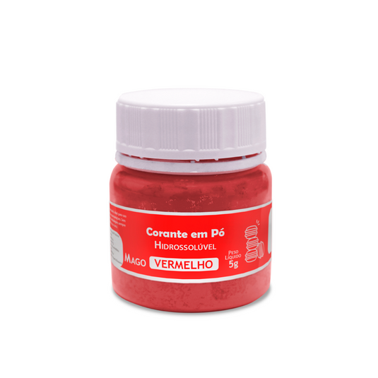 CORANTE EM PO HIDROSSOLUVEL VERMELHO 5G 1UN MAGO