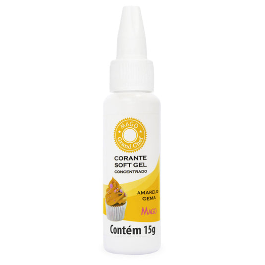 CORANTE GEL AMARELO GEMA 15g 1UN MAGO